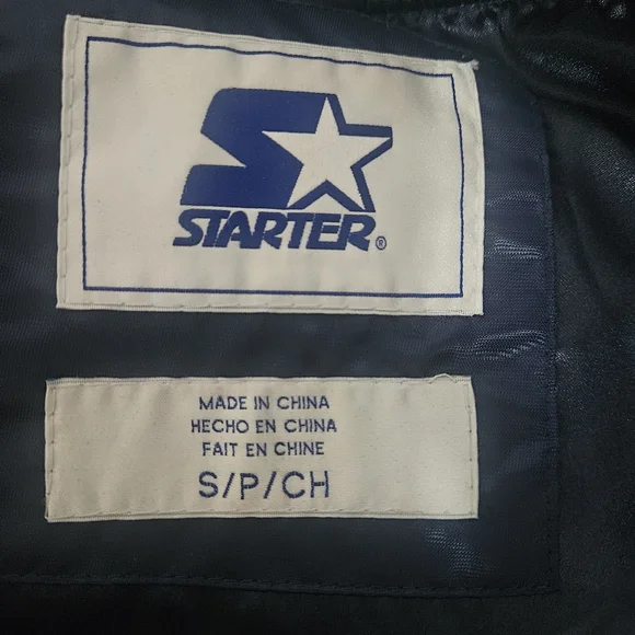 Starter New York Yankees The Ambassador Satin Full-Zip Navy Jacket NWOT- Size S - Picture 5 of 9